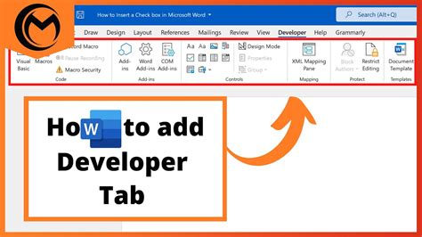 Unlock Word with Developer Tab Power