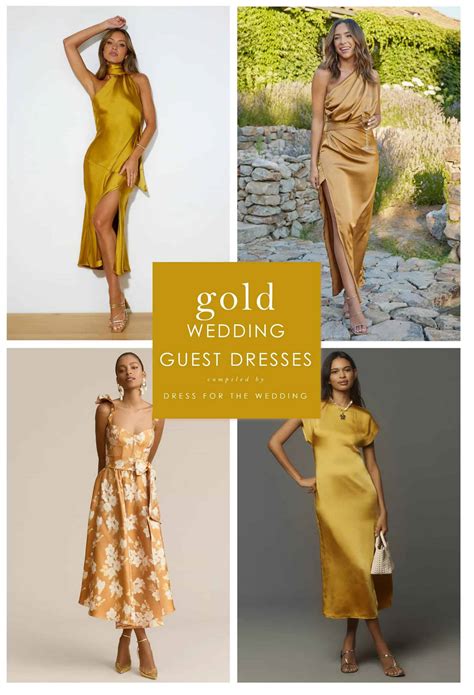 Best Gold Wedding Guest Dresses 2023