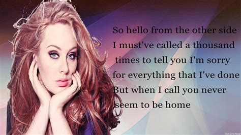 Adele's Hello Lyrics Unveiled Exclusively for Fans