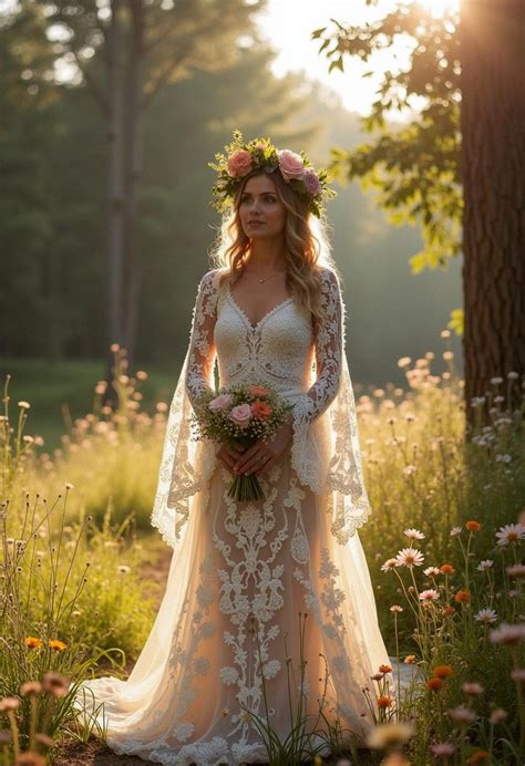 Unique Hippie Wedding Dress Trends 2023