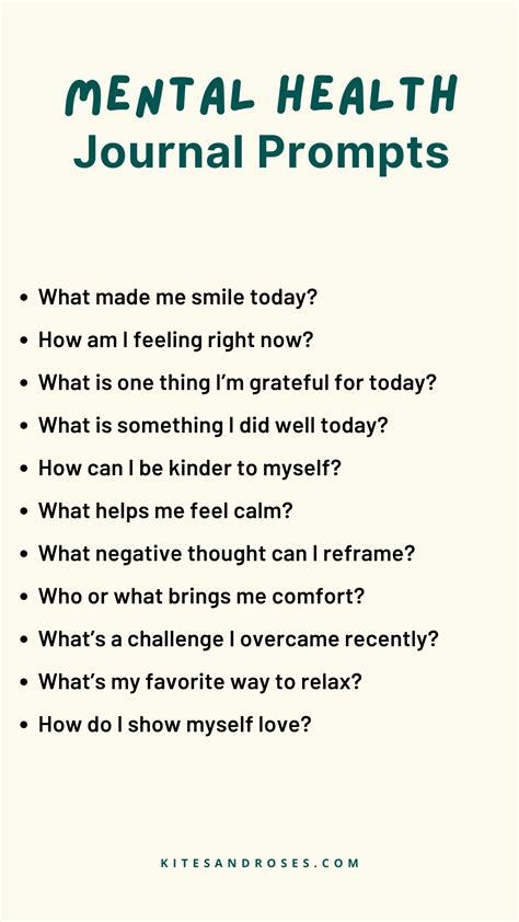 Journaling Prompts For Mental Health