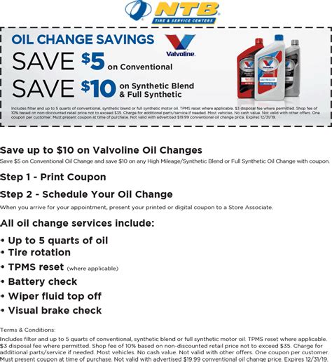 Unlock Exclusive Savings with NTB Oil Change Promo Code Today