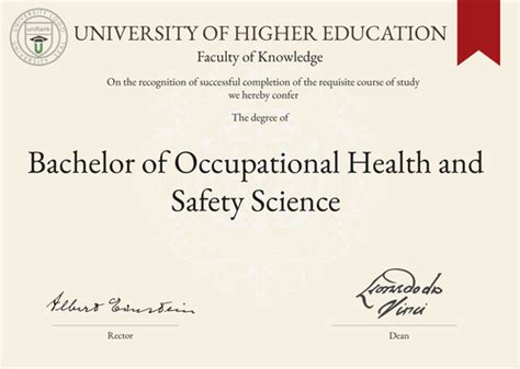 Occupational Health And Safety Degree