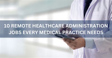 Remote Healthcare Administration Jobs
